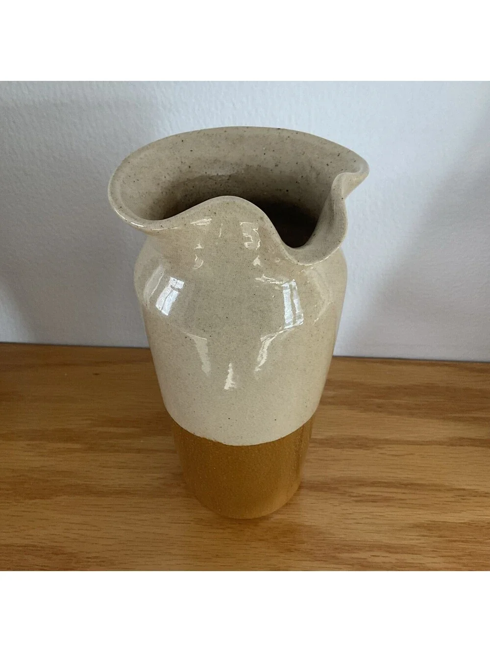 Monroe Salt Works Pitcher Fruits Harvest Motif 7 3/4